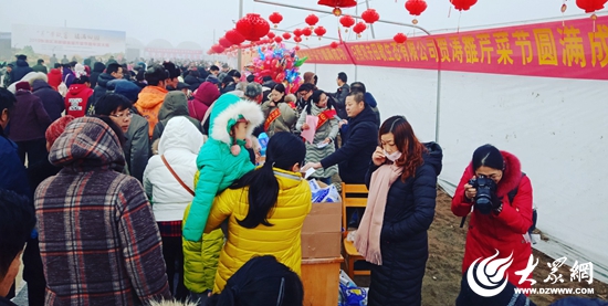 1月13日上午,2019东港区涛雒镇首届芹菜节暨年货大集活动在涛雒镇东石