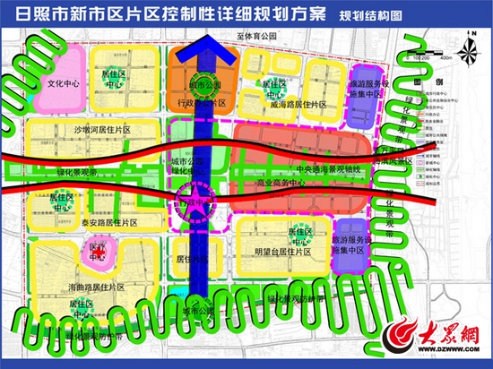 日照新市区控制性详细规划出炉 规划人口仍为20万