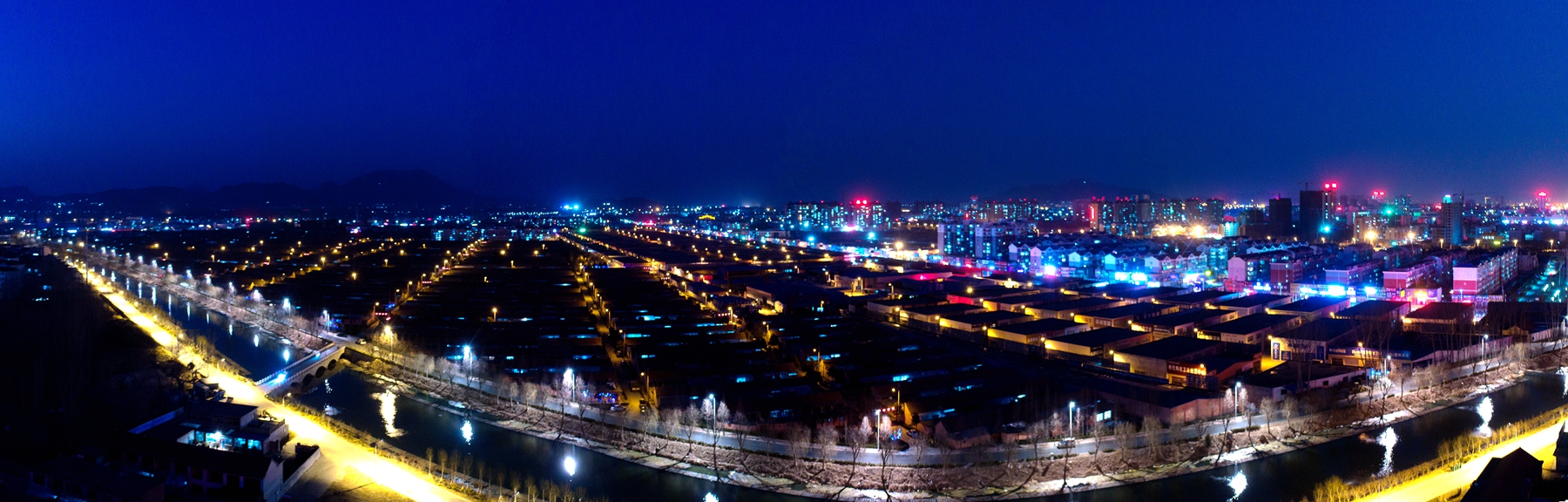 香河夜景图片