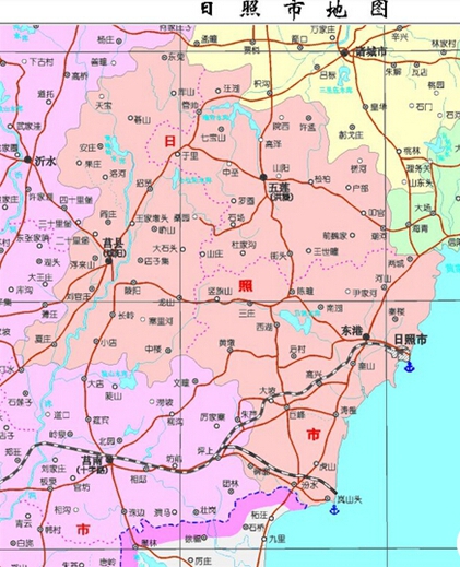 山东日照地区地图图片